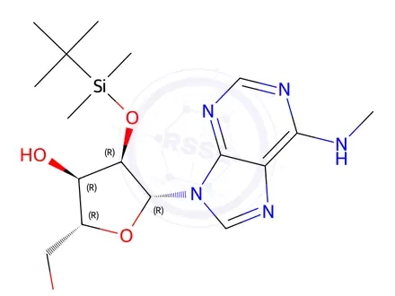Chemical structure of 2'-O-(tert-butyldimethylsilyl)-N6-methyladenosine
