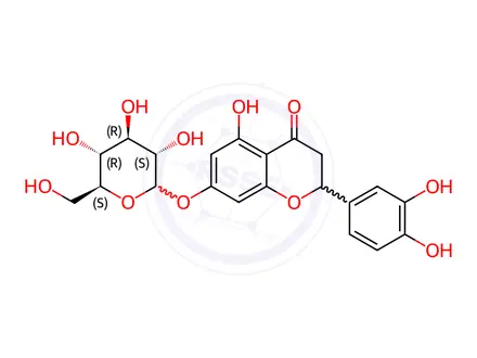 Chemical structure of Eriodictyol-7-O-glucoside