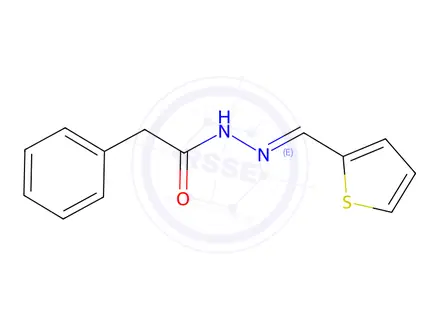 Chemical structure of 2-Phenyl-N'-[(1E)-(thiophen-2-yl)methylidene]acetohydrazide