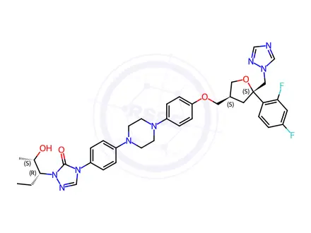 Chemical structure of (3S,5S,2S,3R)-Posaconazole