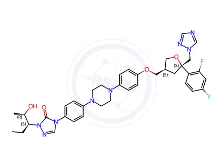 Chemical structure of (3S,5S,2R,3S)-Posaconazole