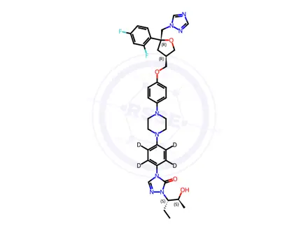 Chemical structure of Posaconazole-[D4]