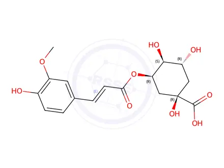 Chemical structure of 5-O-Feruloylquinic acid (E-isomer)
