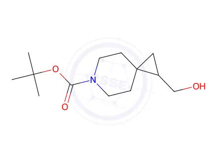 Chemical structure of tert-butyl 1-(hydroxymethyl)-6-azaspiro[2.5]octane-6-carboxylate