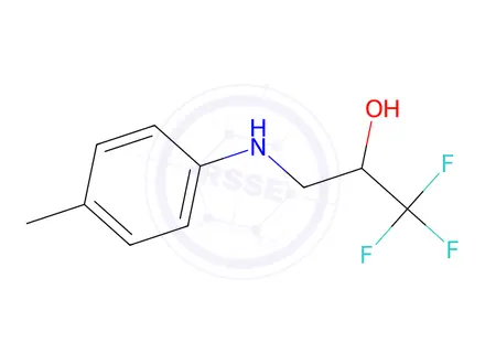 Chemical structure of 1,1,1-trifluoro-3-[(4-methylphenyl)amino]propan-2-ol