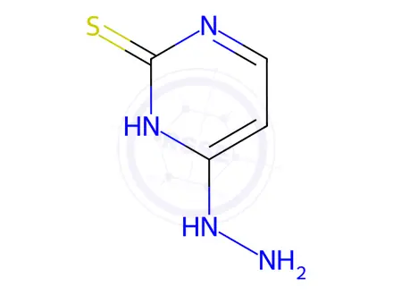 Chemical structure of 4(1H)-Pyrimidinone, 2,3-dihydro-2-thioxo-, hydrazone (9CI)