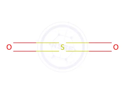 Chemical structure of Sulfur Dioxide