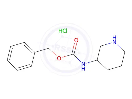 Chemical structure of Benzyl piperidin-3-ylcarbamate hydrochloride