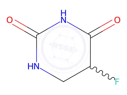 Chemical structure of 5-Fluorodihydropyrimidine-2,4-Dione