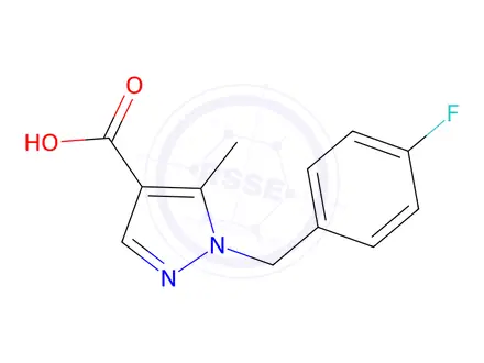 Chemical structure of 1-(4-Fluorobenzyl)-5-methyl-1H-pyrazole-4-carboxylic acid