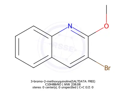 Chemical structure of 3-bromo-2-methoxyquinoline(SALTDATA: FREE)