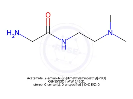 Chemical structure of Acetamide, 2-amino-N-[2-(dimethylamino)ethyl]-(9CI)