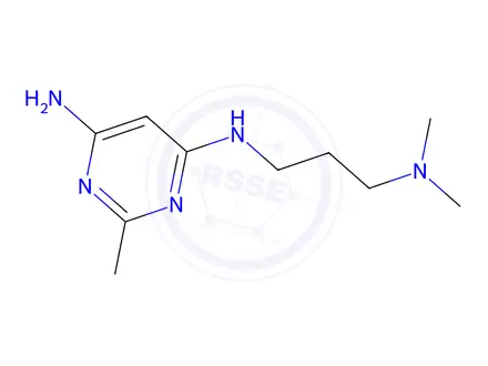 Chemical structure of n4-(3-(dimethylamino)propyl)-2-methylpyrimidine-4,6-diamine
