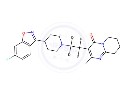 Chemical structure of Risperidone-[D4]