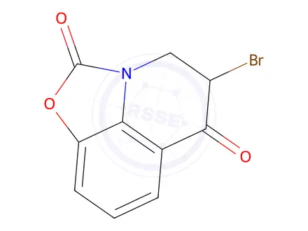 Chemical structure of 5-Bromo-4,5-dihydrooxazolo[5,4,3-ij]quinoline-2,6-dione
