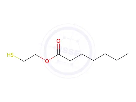 Chemical structure of 2-mercaptoethyl heptanoate