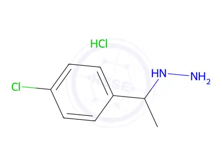 Chemical structure of (1-(4-Chlorophenyl)ethyl)hydrazine hydrochloride