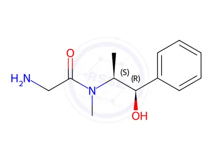 Chemical structure of (S,S)-(+)-Pseudoephedrine Glycinamide