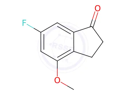 Chemical structure of 6-Fluoro-4-methoxy-indan-1-one