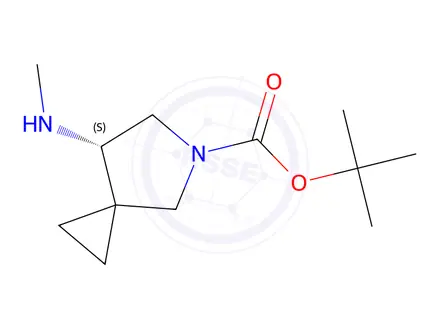 Chemical structure of Tert-butyl (S)-7-(methylamino)-5-azaspiro[2.4]Heptane-5-carboxylate