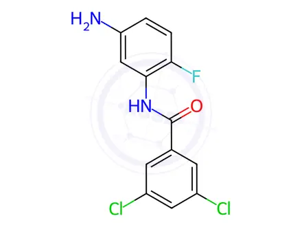 Chemical structure of N-(5-Amino-2-fluorophenyl)-3,5-dichlorobenzamide