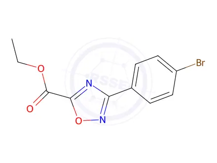 Chemical structure of Ethyl 3-(4-bromophenyl)-1,2,4-oxadiazole-5-carboxylate