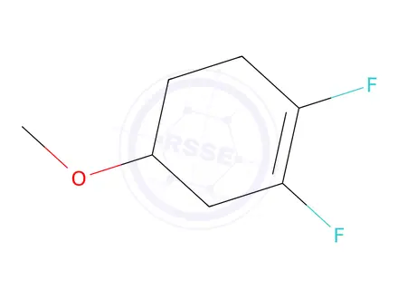 Chemical structure of Cyclohexene, 1,2-difluoro-4-methoxy-(9CI)