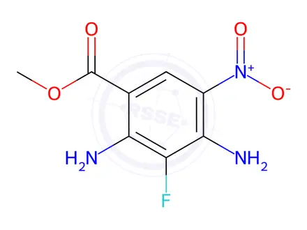 Chemical structure of Methyl 2,4-diamino-3-fluoro-5-nitrobenzoate