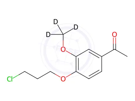 Chemical structure of 1-[4-(3-Chloropropoxy)-3-methoxyphenyl]ethanone-d3