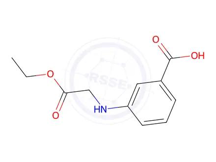 Chemical structure of 3-[(2-ethoxy-2-oxoethyl)amino]benzoic Acid