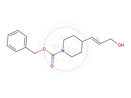 Chemical structure of trans-4-(3-Hydroxypropenyl)piperidine-1-carboxylic acid benzyl ester