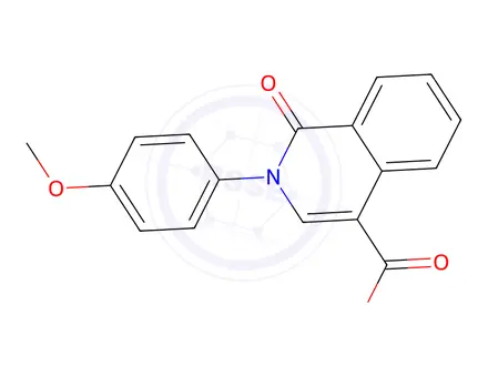Chemical structure of 2-(4-Methoxyphenyl)-1-oxo-1,2-dihydroisoquinoline-4-carboxylic acid