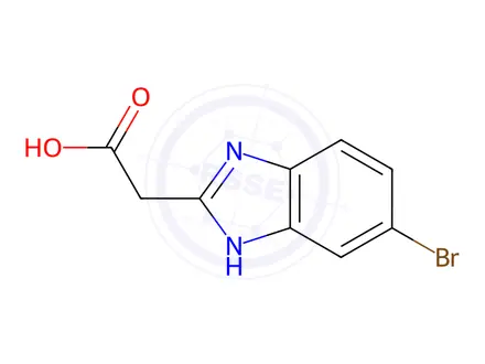 Chemical structure of 2-(5-bromo-1H-1,3-benzodiazol-2-yl)acetic acid