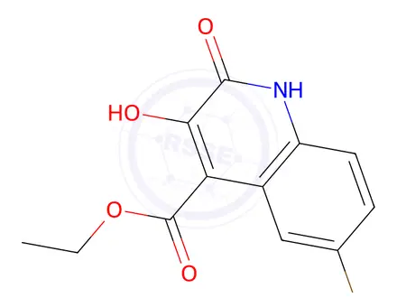 Chemical structure of Ethyl 6-bromo-3-hydroxy-2-oxo-1,2-dihydroquinoline-4-carboxylate