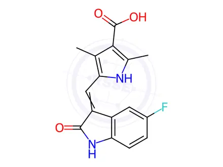 Chemical structure of Sunitinib Carboxylic Acid Impurity
