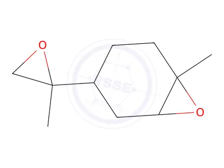 Chemical structure of 1-Methyl-4-(2-methyloxiran-2-yl)-7-oxabicyclo[4.1.0]heptane