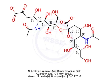Chemical structure of N-Acetylneuraminic Acid Dimer Disodium Salt