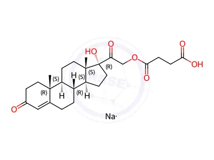 Chemical structure of Cortisol 11-dehydroxy derivative (Na Salt)