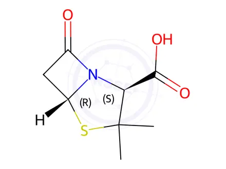 Chemical structure of Penicillanic Acid