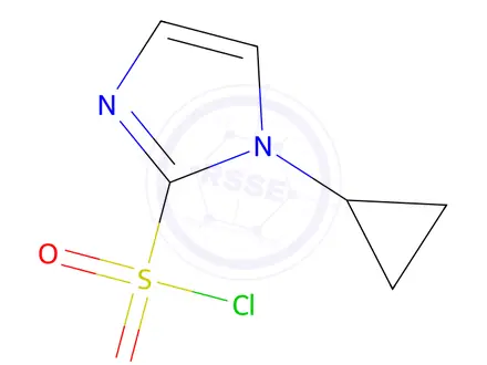 Chemical structure of 1-Cyclopropyl-1H-imidazole-2-sulfonyl chloride