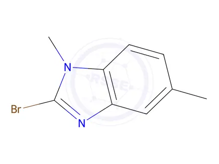 Chemical structure of 2-Bromo-1,5-dimethyl-1H-benzo[d]imidazole
