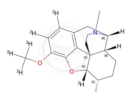 Chemical structure of Dihydrocodeine-d6