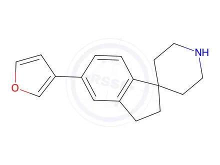 Chemical structure of 5-(Furan-3-yl)-2,3-dihydrospiro[indene-1,4'-piperidine]