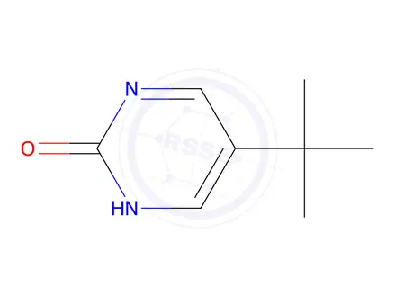 Chemical structure of 2(1H)-Pyrimidinone, 5-(1,1-dimethylethyl)-(9CI)