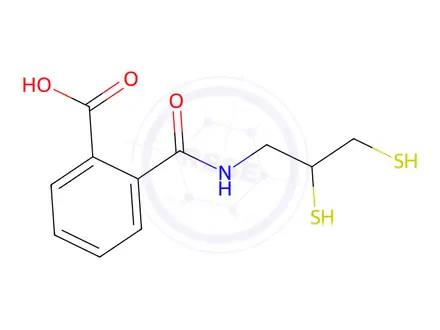 Chemical structure of N-(2,3-dimercaptopropyl)phthalamidic acid