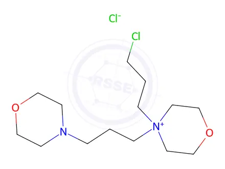 Chemical structure of 4-(3-chloropropyl)-4-(3-morpholinopropyl)morpholin-4-ium chloride