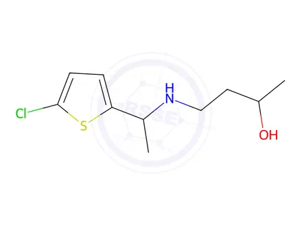 Chemical structure of 4-((1-(5-Chlorothiophen-2-yl)ethyl)amino)butan-2-ol