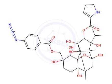 Chemical structure of 9-hydroxy-21-(4-azidobenzoyloxy)-9-epiryanodine