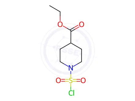 Chemical structure of Ethyl 1-(chlorosulfonyl)piperidine-4-carboxylate