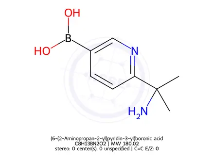 Chemical structure of (6-(2-Aminopropan-2-yl)pyridin-3-yl)boronic acid